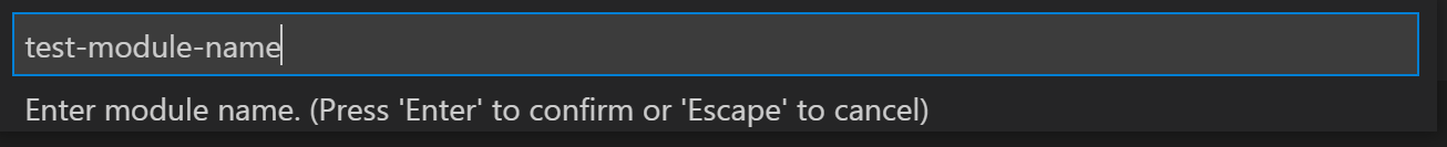 Enter the module name.